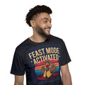 Feast Activated Thanksgiving T-Shirt | Funny Buff Chicken Design | Holiday Dinner Party Tee Men's Sports Jersey